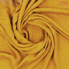 Mustard Yellow Georgette Silk Saree