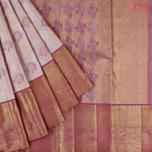 Mauve Pink Kanchipuram Silk Saree