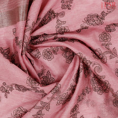 Puce Pink Bamboo Silk Sarees