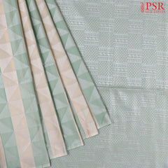Beige & Mint Soft Art Silk Saree