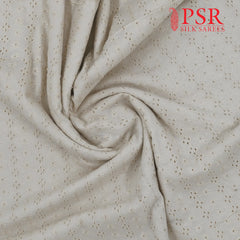 Off White Hacoba Embroidery Running Material