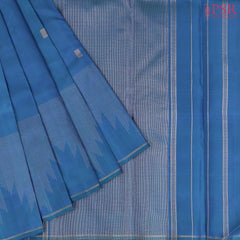 Star Command Blue Kanchipuram Silk Saree