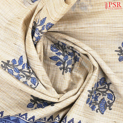 Beige Silk Cotton Saree