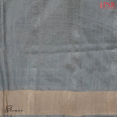 Beige & Green Semi Dupion Saree