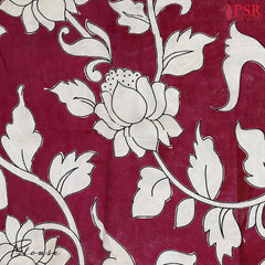 Beige Kalamkari Silk Saree