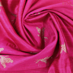 Magenta Pink Banaras Jute Silk Saree