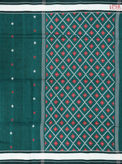 Dark Pine Green Byloom Cotton Saree