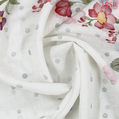 White Linen Saree