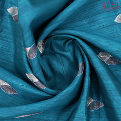 Peacock Blue Kosa Embroidery Saree