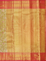 Citrus Green Kanchipuram Tissue Silk Saree