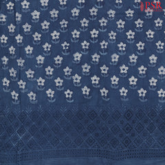 Prussian Blue Hacoba Embroidery Running Material