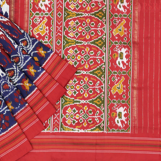Indigo Blue Pochampally Silk Saree