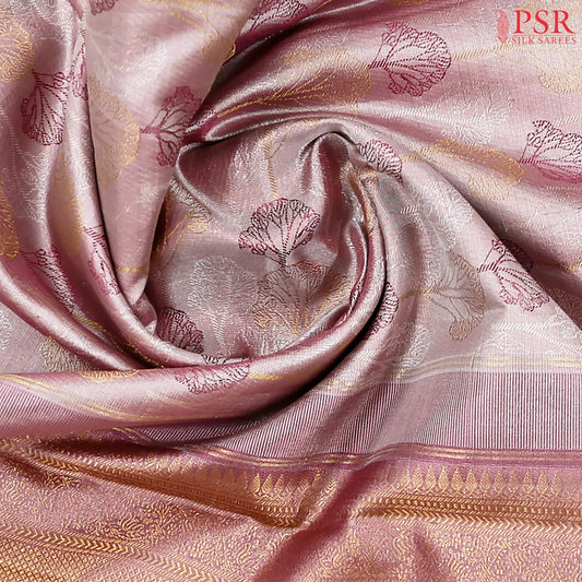 Mauve Pink Kanchipuram Silk Saree