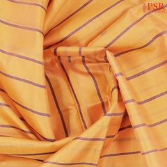 Saffron Yellow Vazhainaar Silk Saree