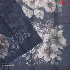 Dark Grey Tissue Dress Material