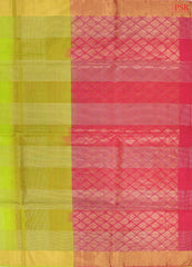 Chartreuse Green Silk Cotton Saree