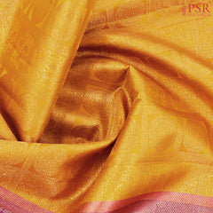 Mustard Yellow Kanchipuram Jacquard Silk Saree