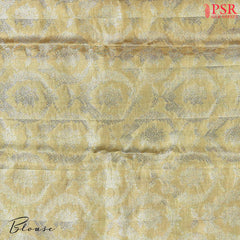 Metallic Gold Kanchipuram Jacquard Tissue Silk Saree