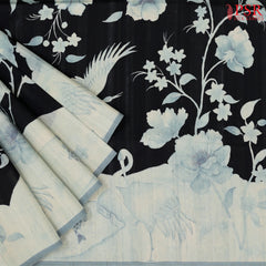 Black Semi Tussar Saree