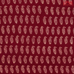 Wine Purple Cotton Print Running Material