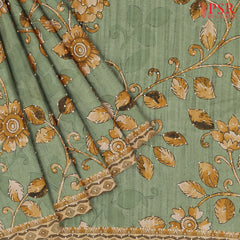 Sage Green Semi Dupion Saree
