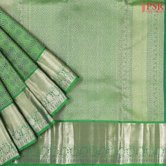 Green Kanchipuram Jacquard Silk Saree