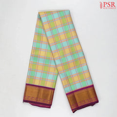 Pastel Multicolor Kanchipuram Silk Saree