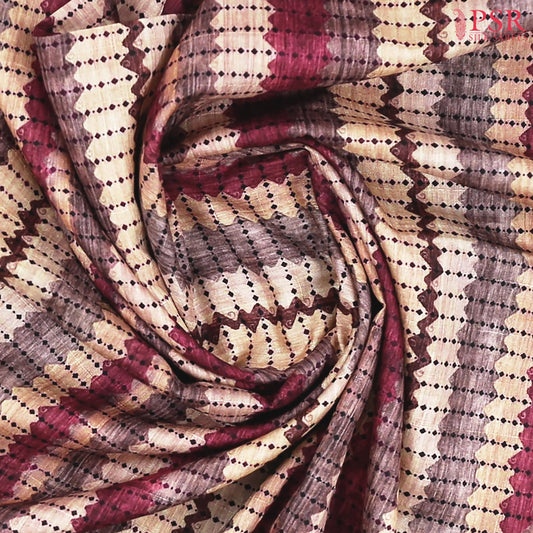 Rouge Pink Semi Dupion Saree