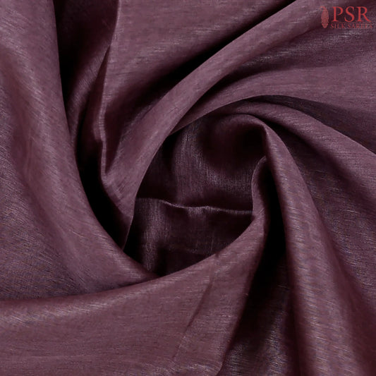 Dark Mauve Purple Semi Tussar Saree