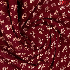Wine Purple Jaipur Cotton Print Running Material