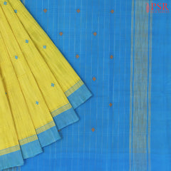 Olive Yellow Kanchi Cotton Saree