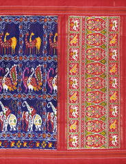 Indigo Blue Pochampally Silk Saree