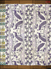 Royal Beige Kalamkari Silk Saree