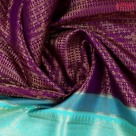 Magenta Purple Bridal Kanchipuram Silk Saree