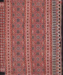 Antique Red Jaipur Cotton Printed Saree