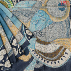 Light Celestial Blue Kadhi Tussar Silk Saree