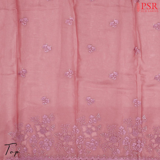 Puce Pink Tissue Dress Material