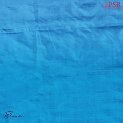 Royal Blue Pashmina Ikkat Silk Saree