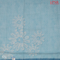 Light Blue Semi Tassar Dress Material