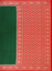 Emerald Green Georgette Silk Saree