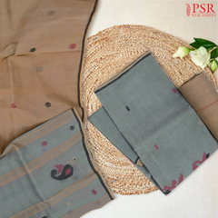 Grey Bengal Cotton Dress Material