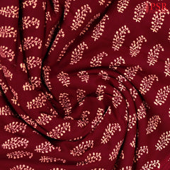 Wine Purple Cotton Print Running Material