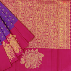 Dark Orchid Kanchipuram Silk Saree