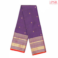 Dark Violet Kanchipuram Silk Saree