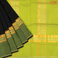 Black Cotton Silk Saree