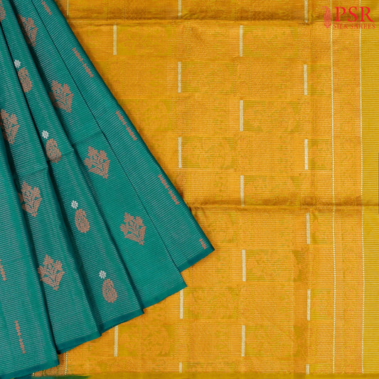 Pine Green Soft Silk Saree