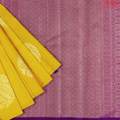 Golden Yellow Kanchipuram Silk Saree