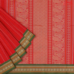 Red Kalakshetra Kovai Cotton Saree