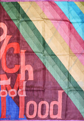 Dark Burgundy & Multicolor Kadhi Tussar Silk Saree