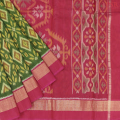 Sap Green Patola Silk Cotton Saree